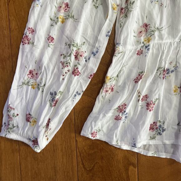 So Floral Bohemian Long Sleeve Top Size L Ivory Fairy Indie Romantic Ethereal - Picture 4 of 12
